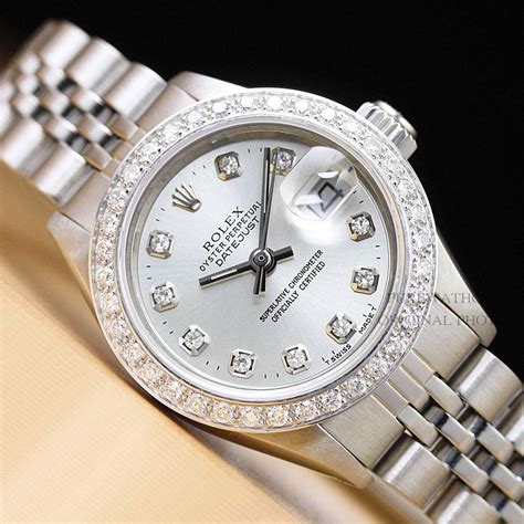 frauen rolex silber